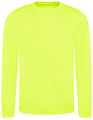 Heren Sportshirt Lange Mouw AWDis JC002 Electric Yellow